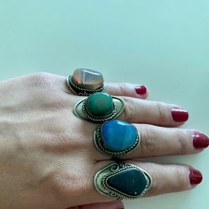 Gem stone rings